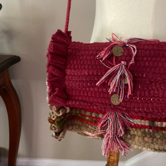 Anthropologie Ibban Tassel Embellished Clutch Crossbody - Picture 3 of 14